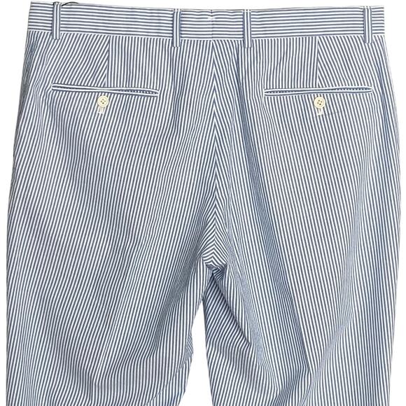 Polo Ralph Lauren Pants Men's 38x30 Seersucker Dress Pants Blue & White NEW - Picture 6 of 16